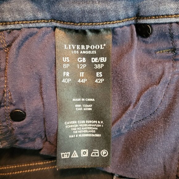 Liverpool Jeans 8 P Ankle Skinny High Rise Dark Wash Stretch Comfort Denim - Picture 4 of 11